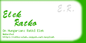 elek ratko business card